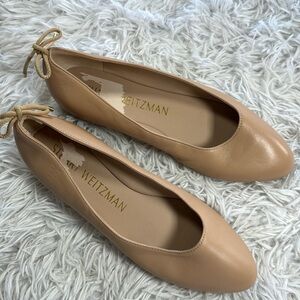 Stuart Weitzman Tieback Flats Ballet Shoes Nude/Beige US 7.5